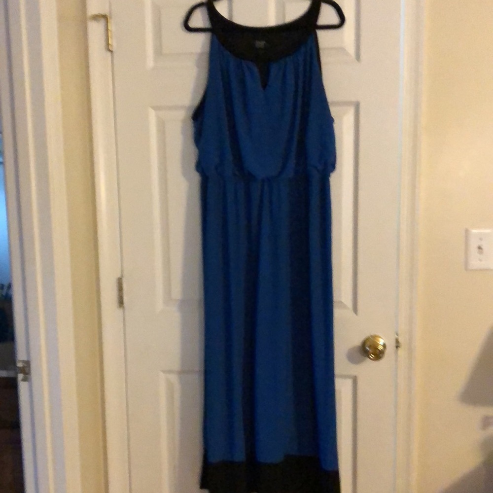 JSP 3X blue and black ankle length dress
